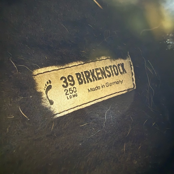 Birkenstock Black Suede Boston Clog 8.5 or 39 shearling lined - Picture 5 of 8